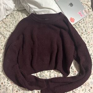 La Hearts Burgundy Sweater
